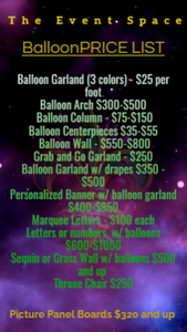 Balloon & Accessory Pricing