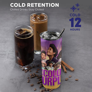color purple tumbler 20oz Tall Skinny Tumbler with Lid and Straw