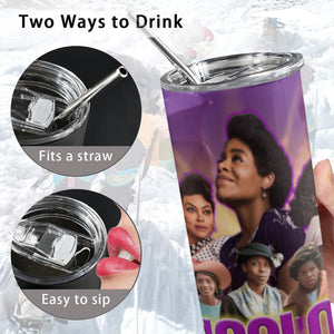 color purple tumbler 20oz Tall Skinny Tumbler with Lid and Straw