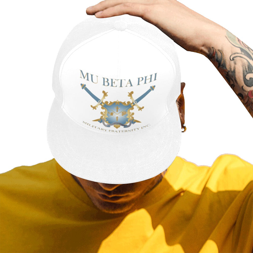 mu beta phi hats white Snapback Hat G (Front Panel Customization)