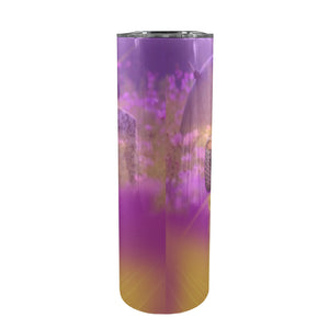 color purple tumbler 20oz Tall Skinny Tumbler with Lid and Straw