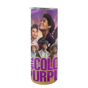 color purple tumbler 20oz Tall Skinny Tumbler with Lid and Straw