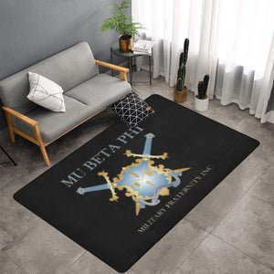 Mu beta phi area rug 3 Area Rug with Black Binding 7'x5'