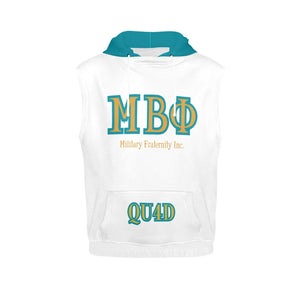 Mu Beta Phi sleeveless white equalizer All Over Print Sleeveless Hoodie for Men (Model H15)