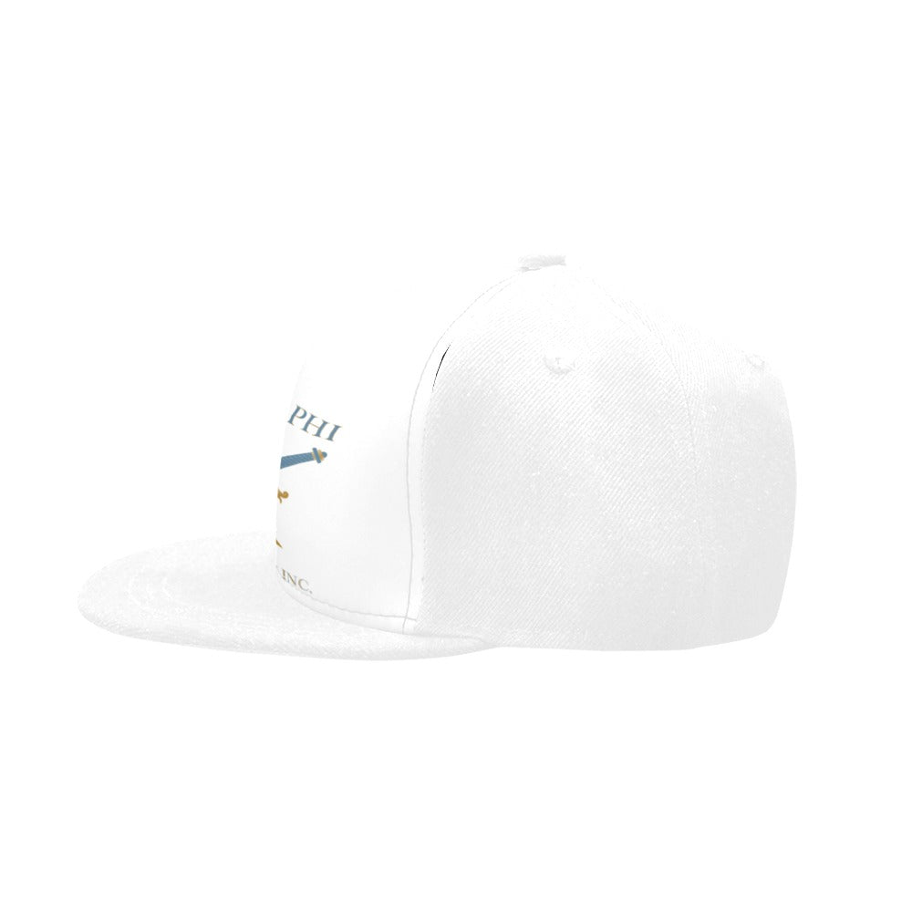mu beta phi hats white Snapback Hat G (Front Panel Customization)