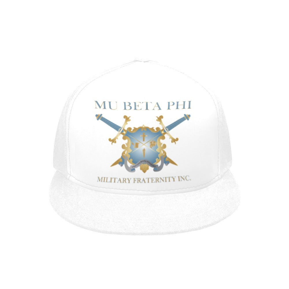 mu beta phi hats white Snapback Hat G (Front Panel Customization)