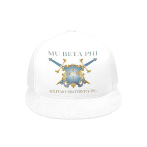 mu beta phi hats white Snapback Hat G (Front Panel Customization)