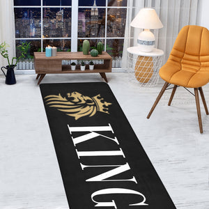 Mu beta phi king rug Area Rug with Black Binding 10'x3'3''