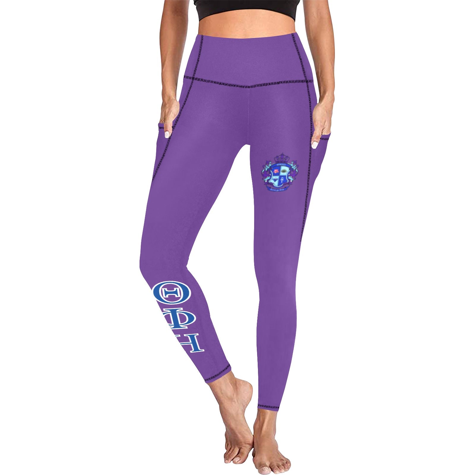 Theta Phi Eta Tights All Over Print Leggings with Pockets (Model L56)